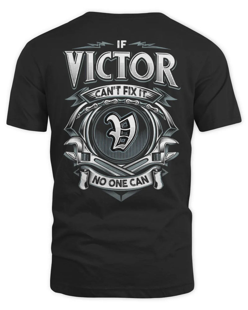 VICTOR AP81-K4-626 - Personalized Ahmed Quote Apparel “If Ahmed Can't Fix It, No One Can” - Unisex Standard T-Shirt - Black