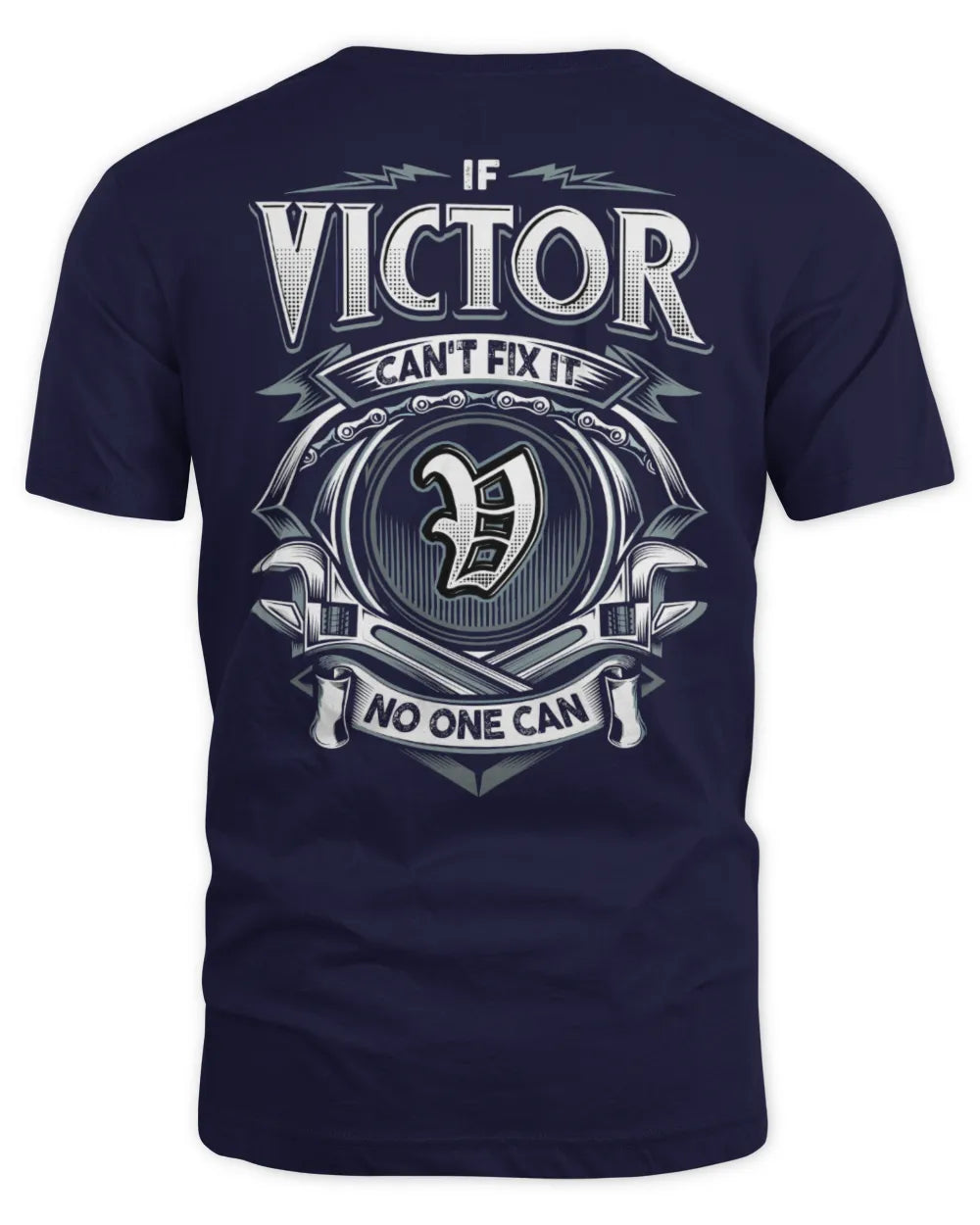 VICTOR AP81-K4-626 - Personalized Ahmed Quote Apparel “If Ahmed Can't Fix It, No One Can” - Unisex Standard T-Shirt - Navy