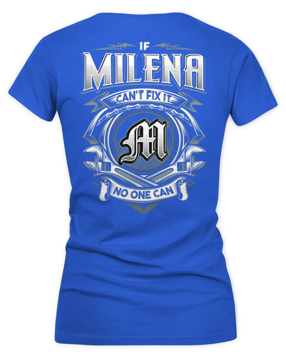MILENA AP81-K4-626 - Personalized Ahmed Quote Apparel “If Ahmed Can't Fix It, No One Can” - Women's V-Neck T-Shirt - Royal