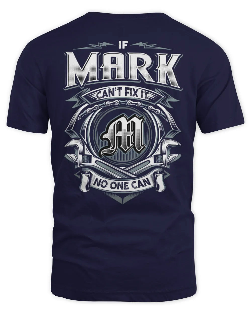 MARK AP81-K4-626 - Personalized Ahmed Quote Apparel “If Ahmed Can't Fix It, No One Can” - Unisex Standard T-Shirt - Navy