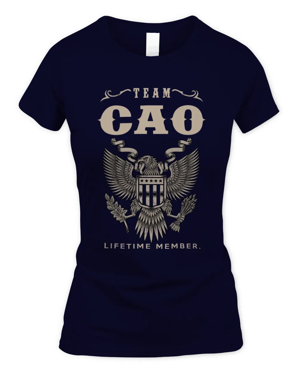 CAO TP06-K82 – Personalized Classic Style Apparel “Team NAME Lifetime Member” - Women's Standard T-Shirt - Navy