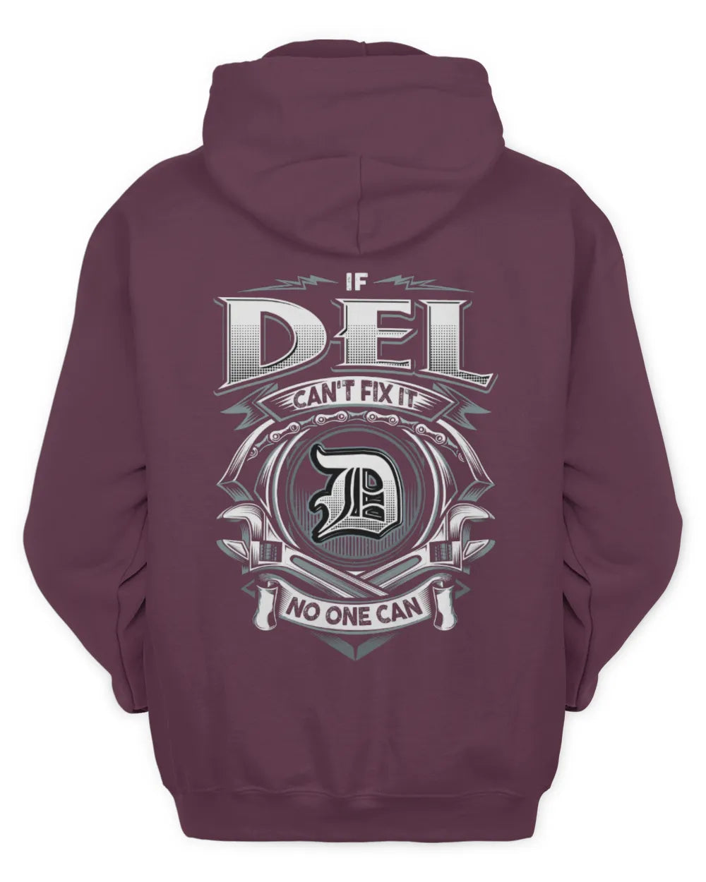 DEL AP81-K4-626 - Personalized Ahmed Quote Apparel “If Ahmed Can't Fix It, No One Can” - Unisex Hoodie - Maroon