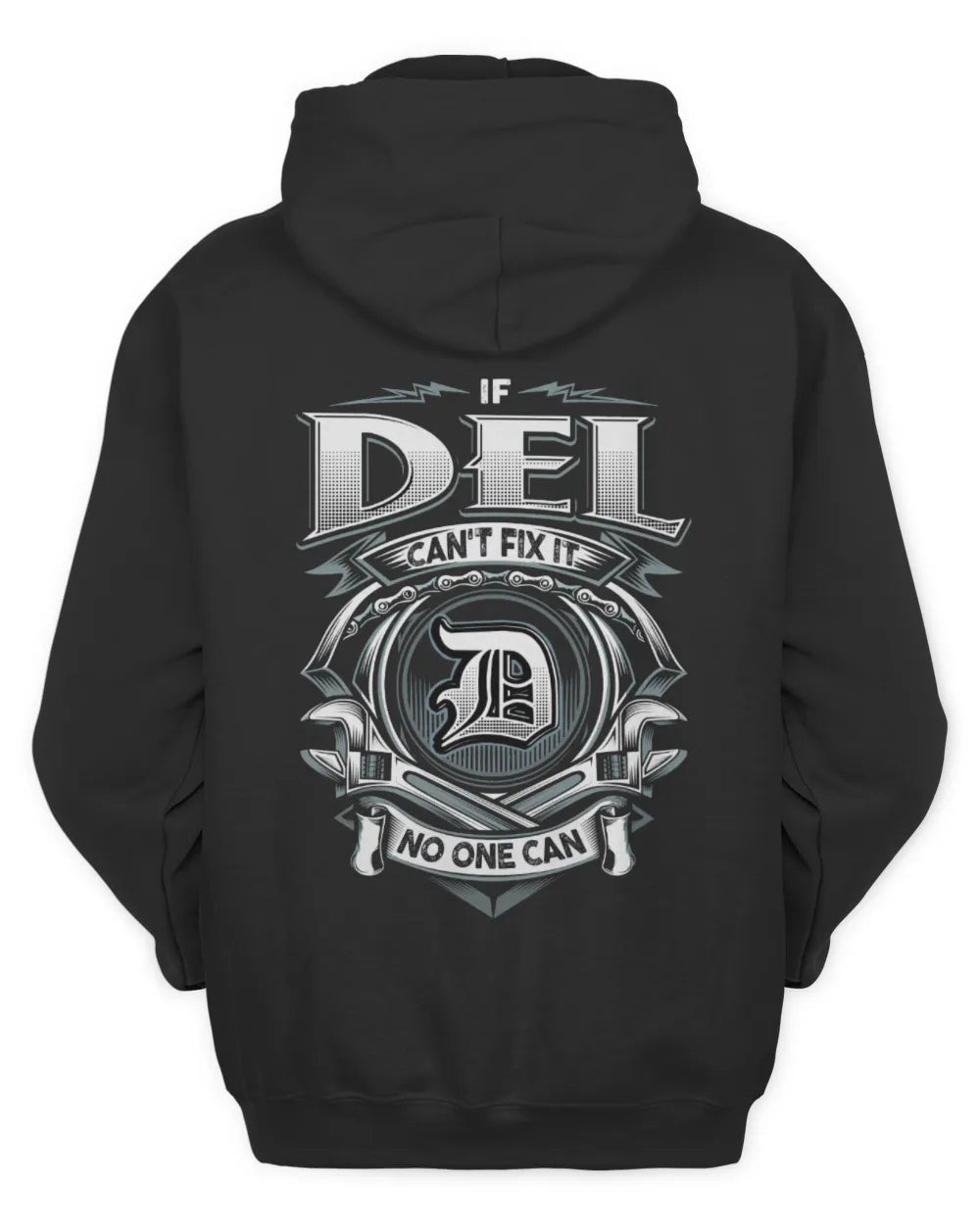 DEL AP81-K4-626 - Personalized Ahmed Quote Apparel “If Ahmed Can't Fix It, No One Can” - Unisex Hoodie - Black