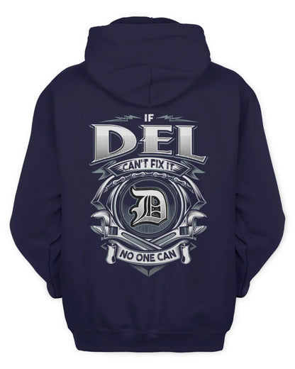 DEL AP81-K4-626 - Personalized Ahmed Quote Apparel “If Ahmed Can't Fix It, No One Can” - Unisex Hoodie - Navy