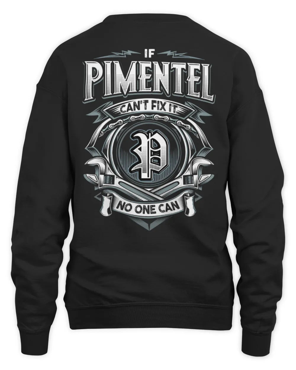 PIMENTEL AP81-K4-626 - Personalized Ahmed Quote Apparel “If Ahmed Can't Fix It, No One Can” - Unisex Sweatshirt - Black