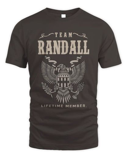 RANDALL TP06-K82 – Personalized Classic Style Apparel “Team NAME Lifetime Member” - Unisex Standard T-Shirt - Dark Chocolate