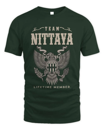 NITTAYA TP06-K82 – Personalized Classic Style Apparel “Team NAME Lifetime Member” - Unisex Standard T-Shirt - Forest Green