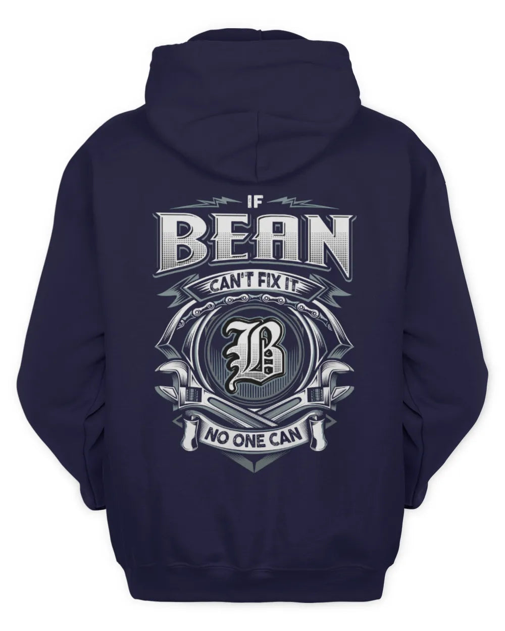 BEAN AP81-K4-626 - Personalized Ahmed Quote Apparel “If Ahmed Can't Fix It, No One Can” - Unisex Hoodie - Navy