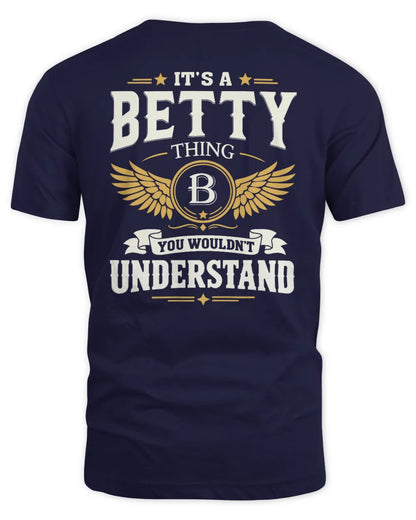 BETTY KT06-M008 It’s a [NAME] Thing – You Wouldn’t Understand | Personalized Vintage T-Shirt - Unisex Standard T-Shirt - Navy