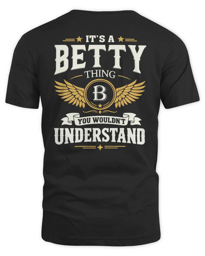 BETTY KT06-M008 It’s a [NAME] Thing – You Wouldn’t Understand | Personalized Vintage T-Shirt - Unisex Standard T-Shirt - Black