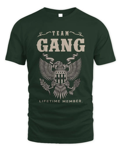 GANG TP06-K82 – Personalized Classic Style Apparel “Team NAME Lifetime Member” - Unisex Standard T-Shirt - Forest Green