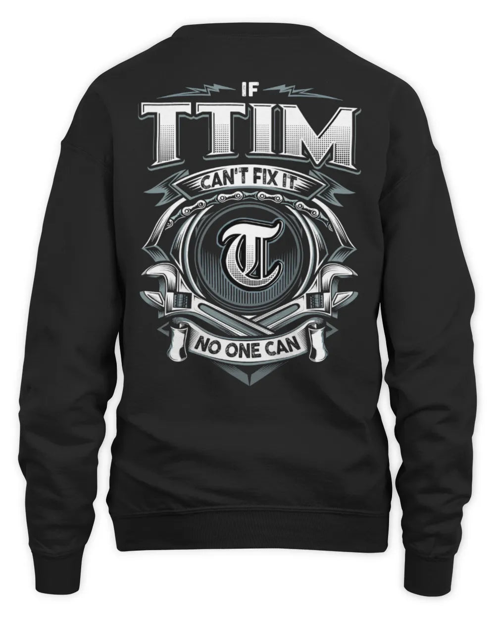 TTIM AP81-K4-626 - Personalized Ahmed Quote Apparel “If Ahmed Can't Fix It, No One Can” - Unisex Sweatshirt - Black