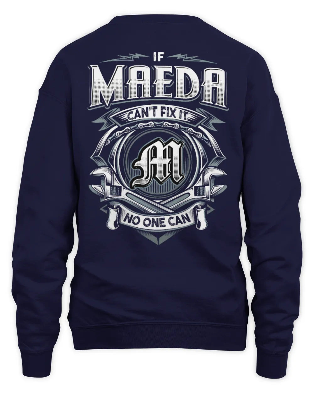 MAEDA AP81-K4-626 - Personalized Ahmed Quote Apparel “If Ahmed Can't Fix It, No One Can” - Unisex Sweatshirt - Navy