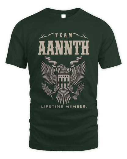 AANNTH TP06-K82 – Personalized Classic Style Apparel “Team NAME Lifetime Member” - Unisex Standard T-Shirt - Forest Green