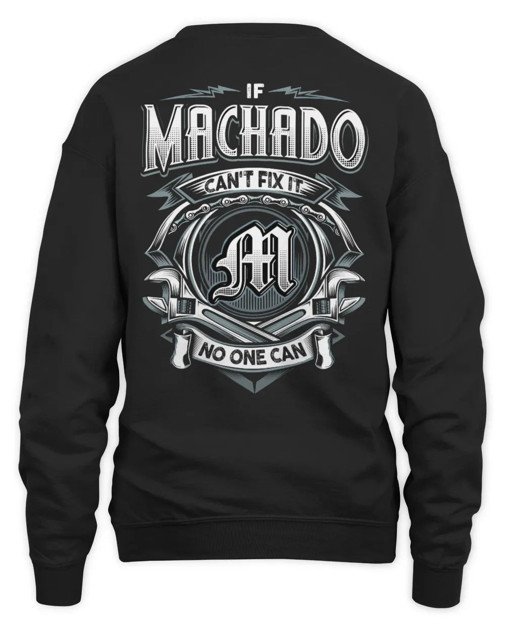 MACHADO AP81-K4-626 - Personalized Ahmed Quote Apparel “If Ahmed Can't Fix It, No One Can” - Unisex Sweatshirt - Black