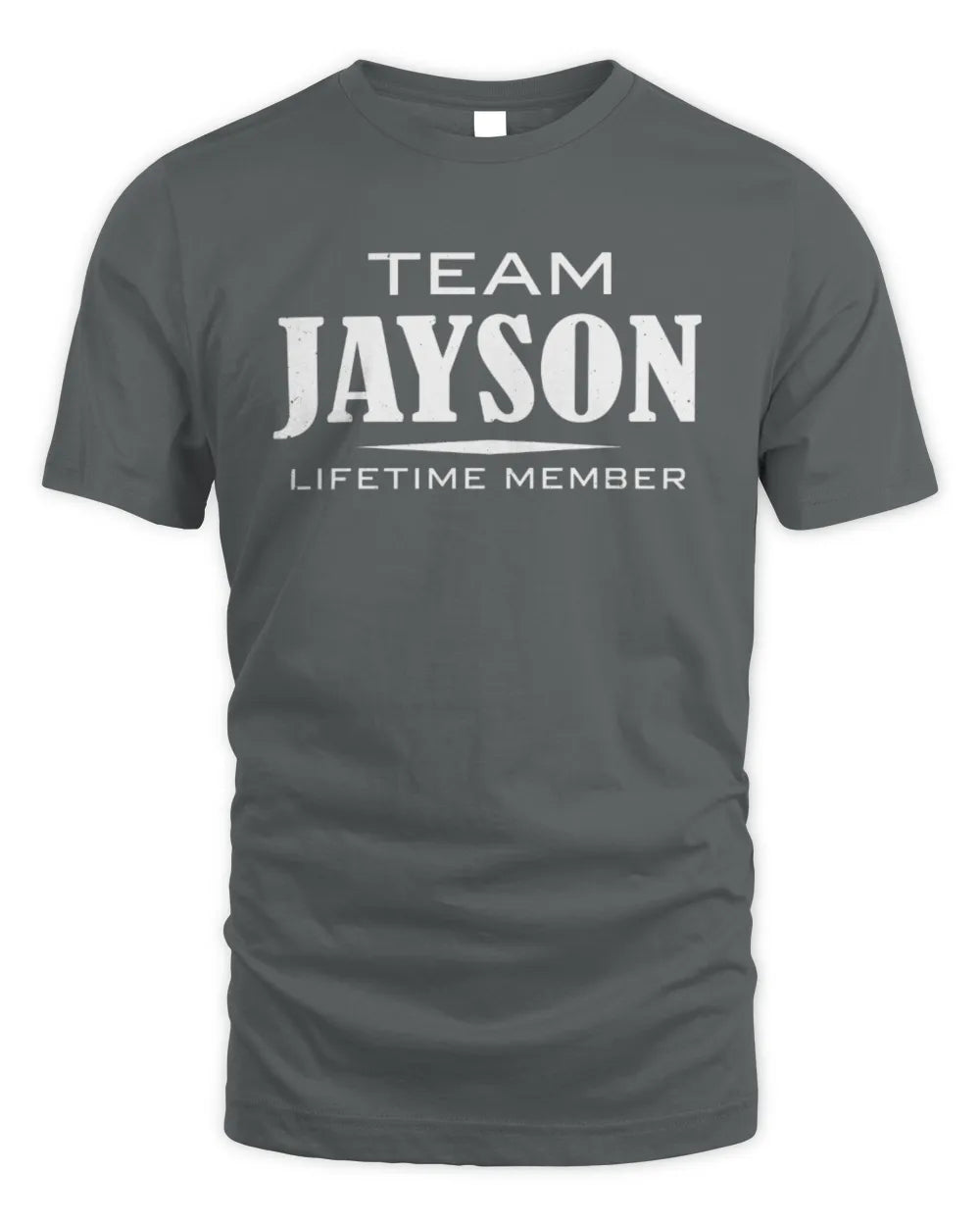 JAYSON BL62-K4-128 - Personalized “Team NAME Lifetime Member” - Unisex Standard T-Shirt - Charcoal