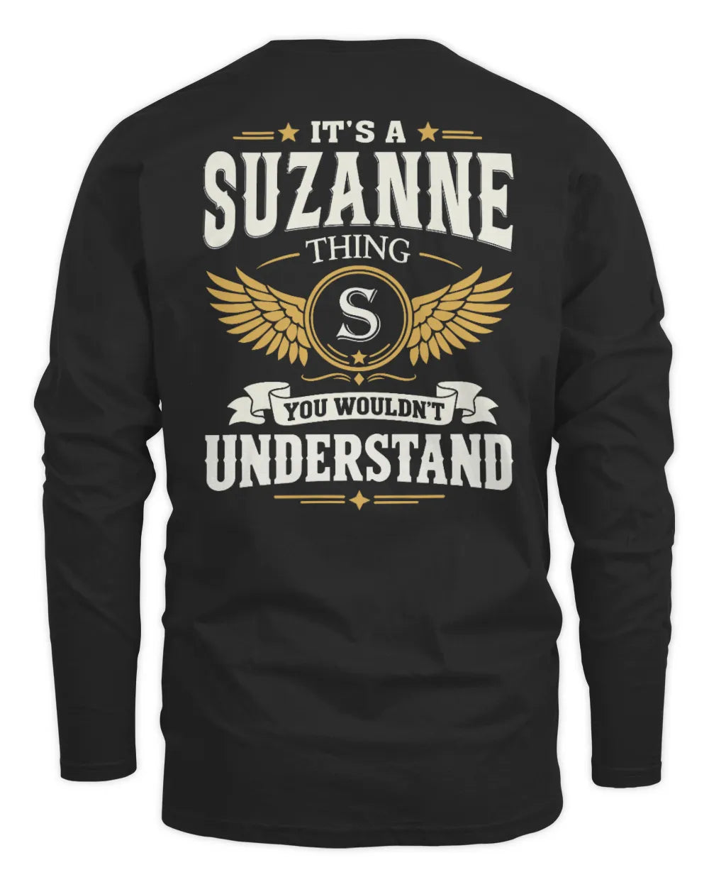SUZANNE KT06-M008 It’s a [NAME] Thing – You Wouldn’t Understand | Personalized Vintage T-Shirt - Men's Long Sleeved T-Shirt - Black