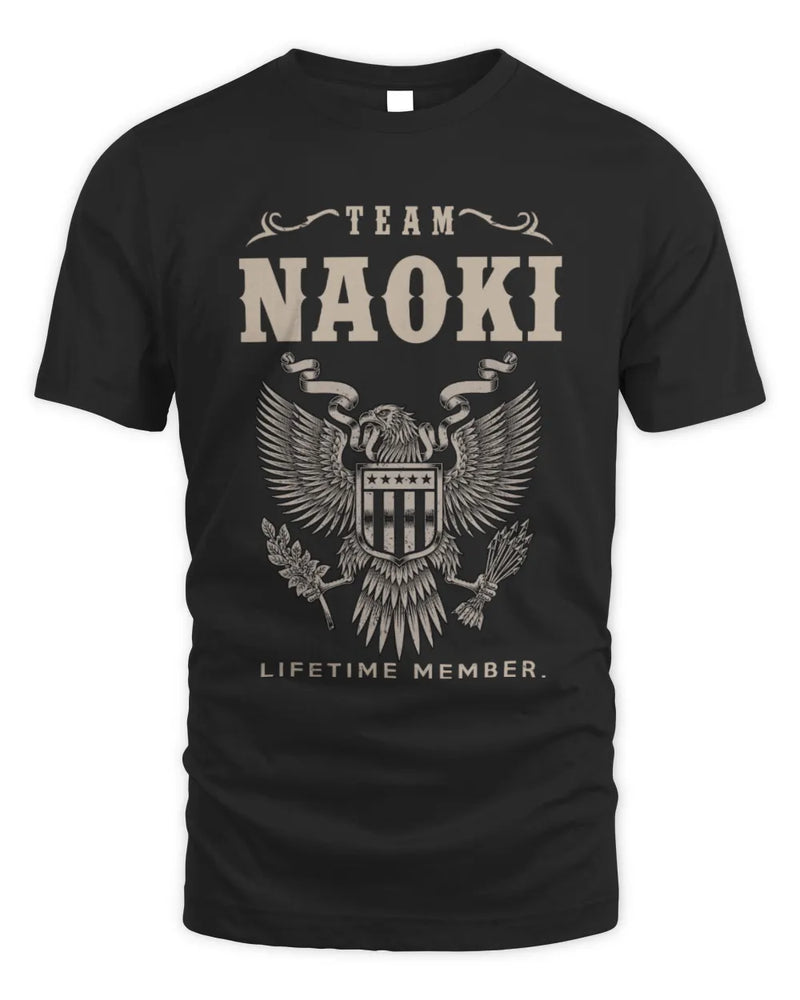 NAOKI TP06-K82 – Personalized Classic Style Apparel “Team NAME Lifetime Member” - Unisex Standard T-Shirt - Black