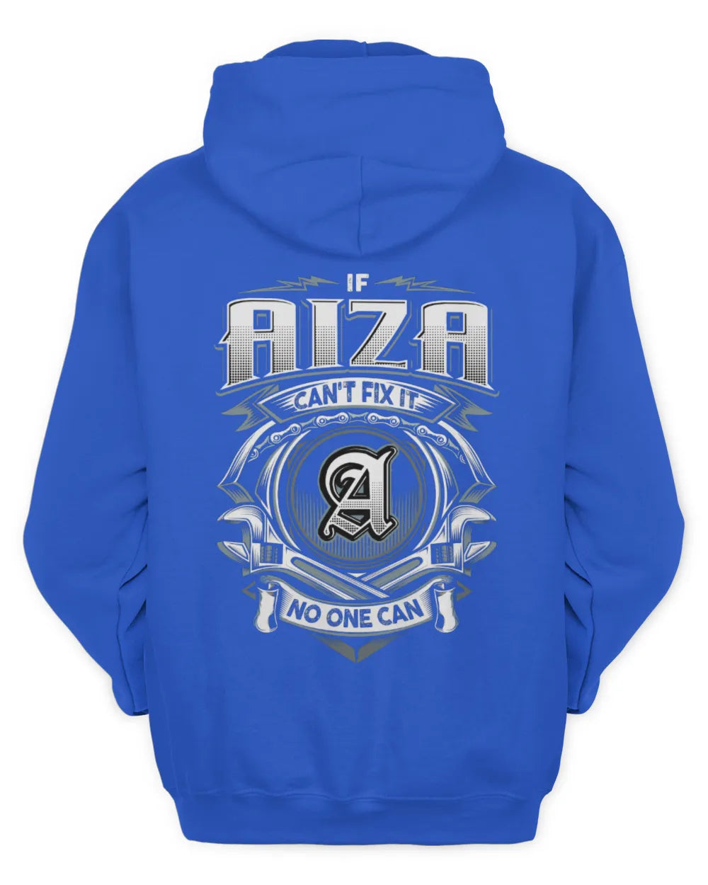 AIZA AP81-K4-626 - Personalized Ahmed Quote Apparel “If Ahmed Can't Fix It, No One Can” - Unisex Hoodie - Royal