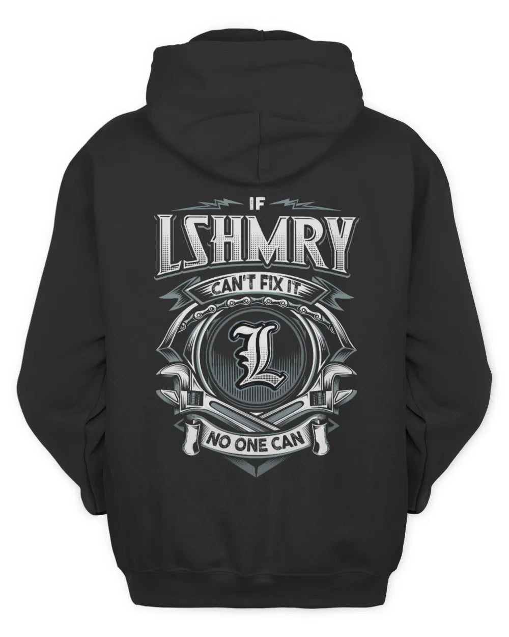 LSHMRY AP81-K4-626 - Personalized Ahmed Quote Apparel “If Ahmed Can't Fix It, No One Can” - Unisex Hoodie - Black