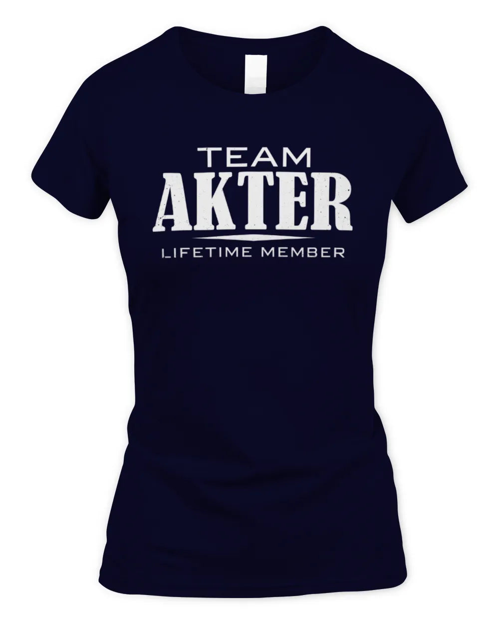 AKTER BL62-K4-128 - Personalized “Team NAME Lifetime Member” - Women's Standard T-Shirt - Navy