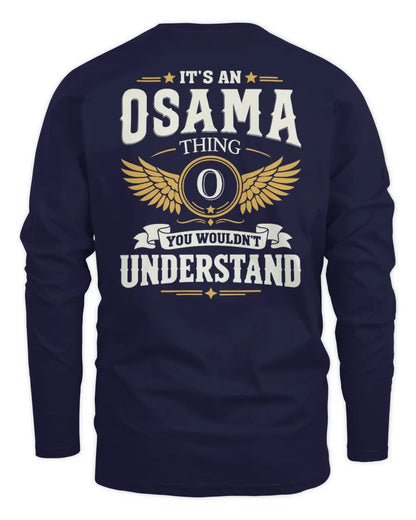 OSAMA KT06-M008 It’s a [NAME] Thing – You Wouldn’t Understand | Personalized Vintage T-Shirt - Men's Long Sleeved T-Shirt - Navy