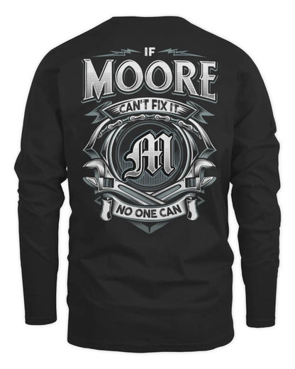 MOORE AP81-K4-626 - Personalized Ahmed Quote Apparel “If Ahmed Can't Fix It, No One Can” - Men's Long Sleeved T-Shirt - Black