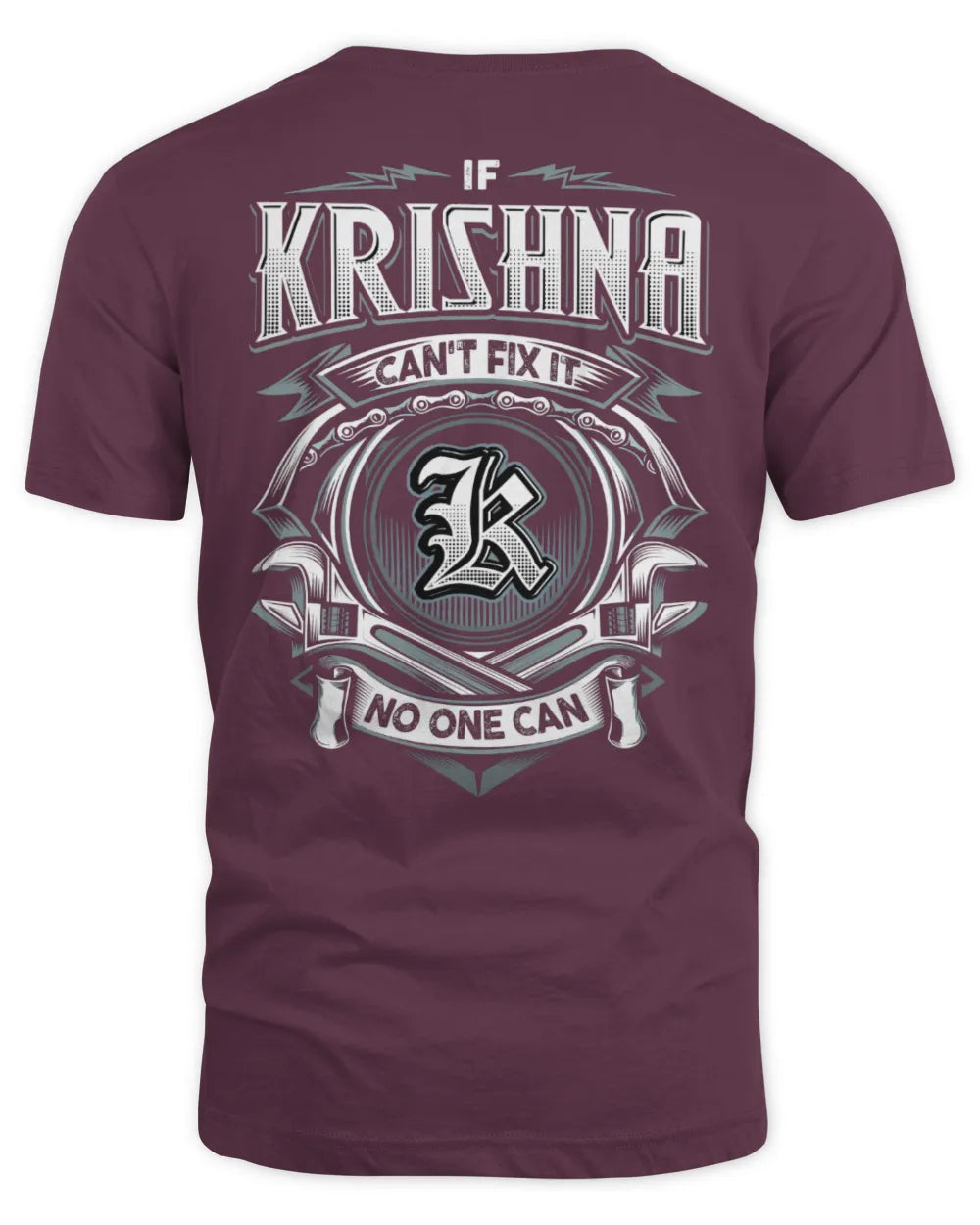 KRISHNA AP81-K4-626 - Personalized Ahmed Quote Apparel “If Ahmed Can't Fix It, No One Can” - Unisex Standard T-Shirt - Maroon
