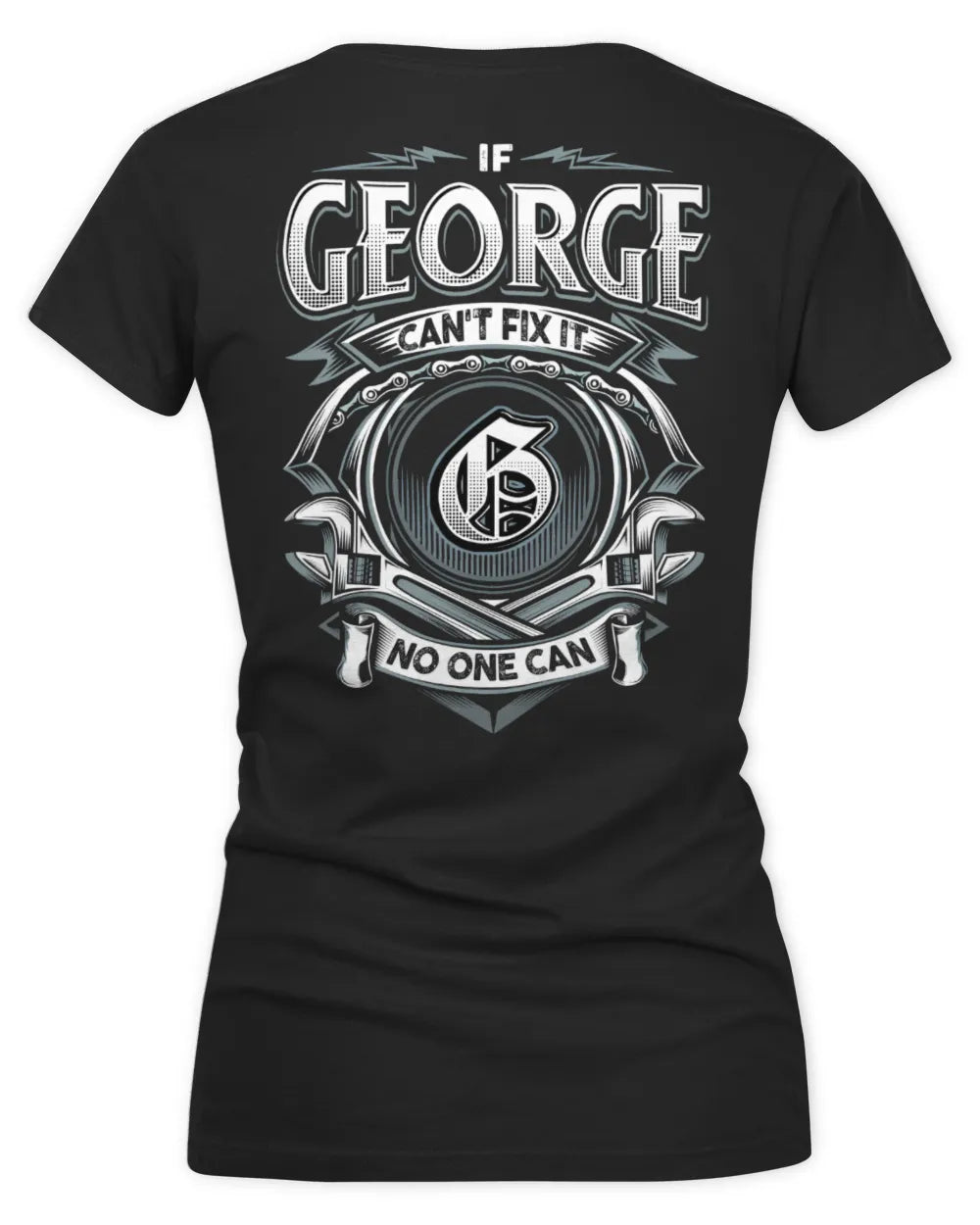 GEORGE AP81-K4-626 - Personalized Ahmed Quote Apparel “If Ahmed Can't Fix It, No One Can” - Women's V-Neck T-Shirt - Black