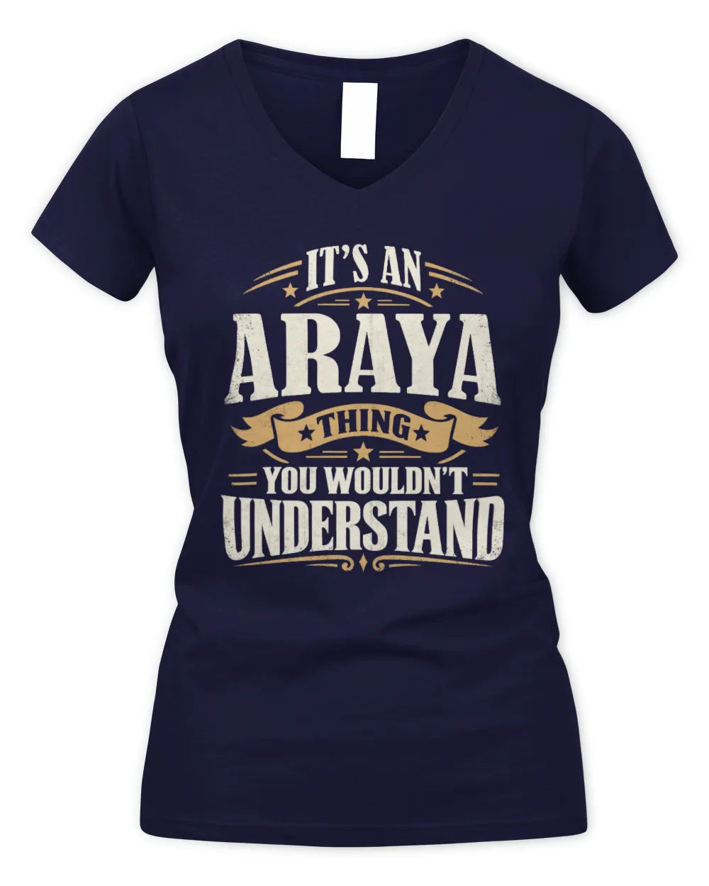 ARAYA P08 TH51 - Personalized “It’s a/an [NAME] Thing – You Wouldn’t Understand” Shirt - Women's V-Neck T-Shirt - Navy