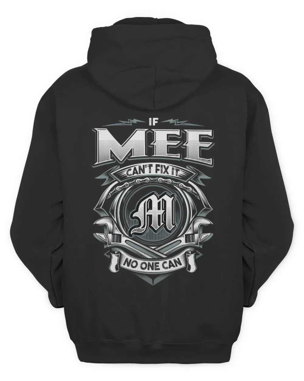 MEE AP81-K4-626 - Personalized Ahmed Quote Apparel “If Ahmed Can't Fix It, No One Can” - Unisex Hoodie - Black