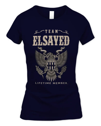 ELSAYED TP06-K82 – Personalized Classic Style Apparel “Team NAME Lifetime Member” - Women's Standard T-Shirt - Navy