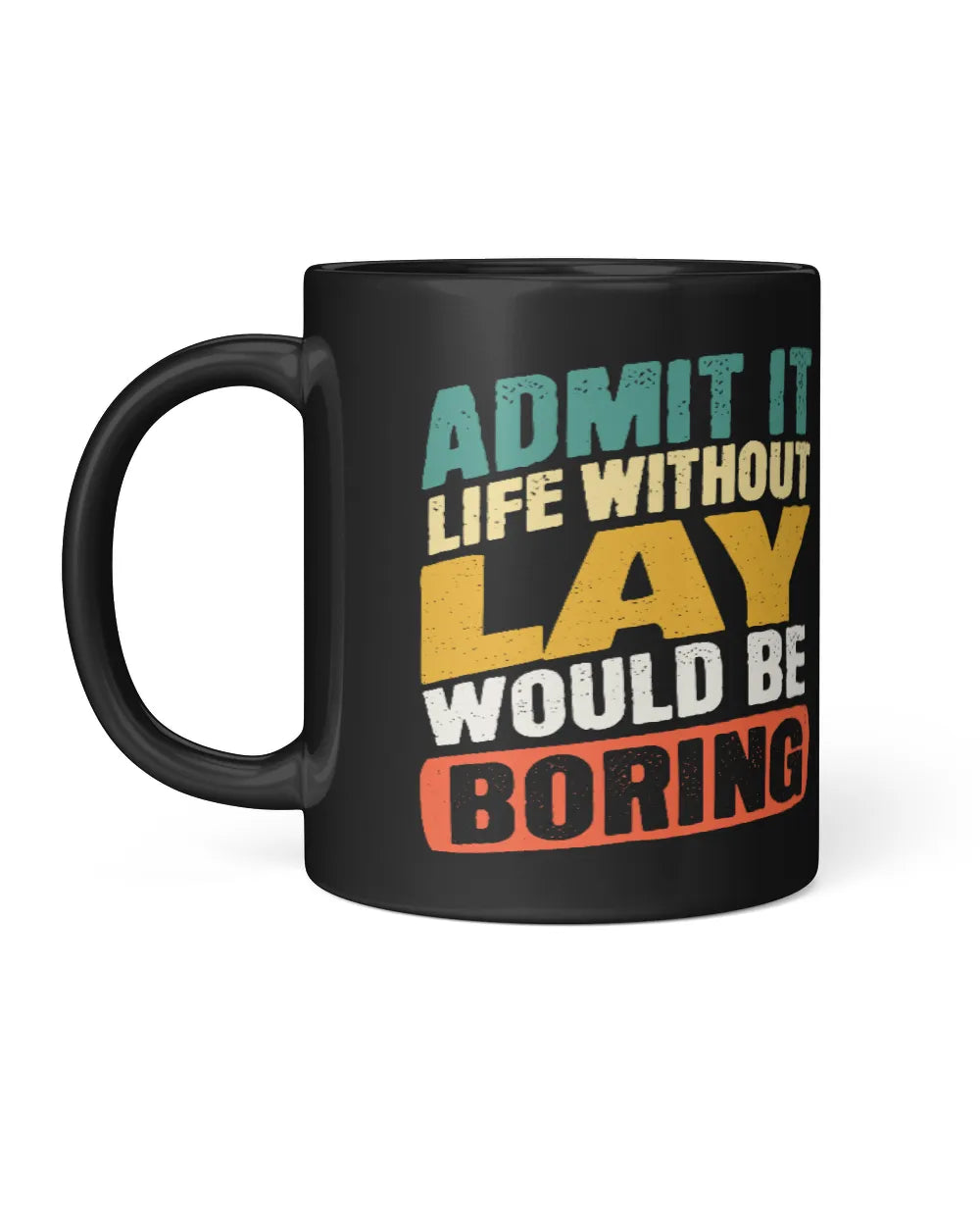 LAY CP01-H4 Personalized Black Mug – Custom Name Coffee Cup - Black Mug 11oz - Black
