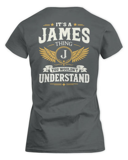 JAMES KT06-M008 It’s a [NAME] Thing – You Wouldn’t Understand | Personalized Vintage T-Shirt - Women's Standard T-Shirt - Charcoal