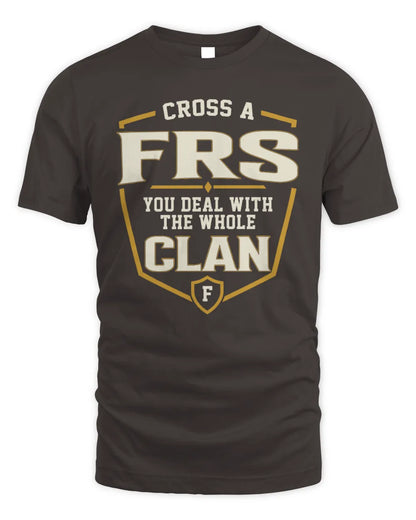 FRS NT1-K008 Cross A/An NAME, You Deal With the Whole Clan | Personalized Vintage T-Shirt - Unisex Standard T-Shirt - Dark Chocolate