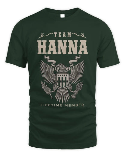 HANNA TP06-K82 – Personalized Classic Style Apparel “Team NAME Lifetime Member” - Unisex Standard T-Shirt - Forest Green