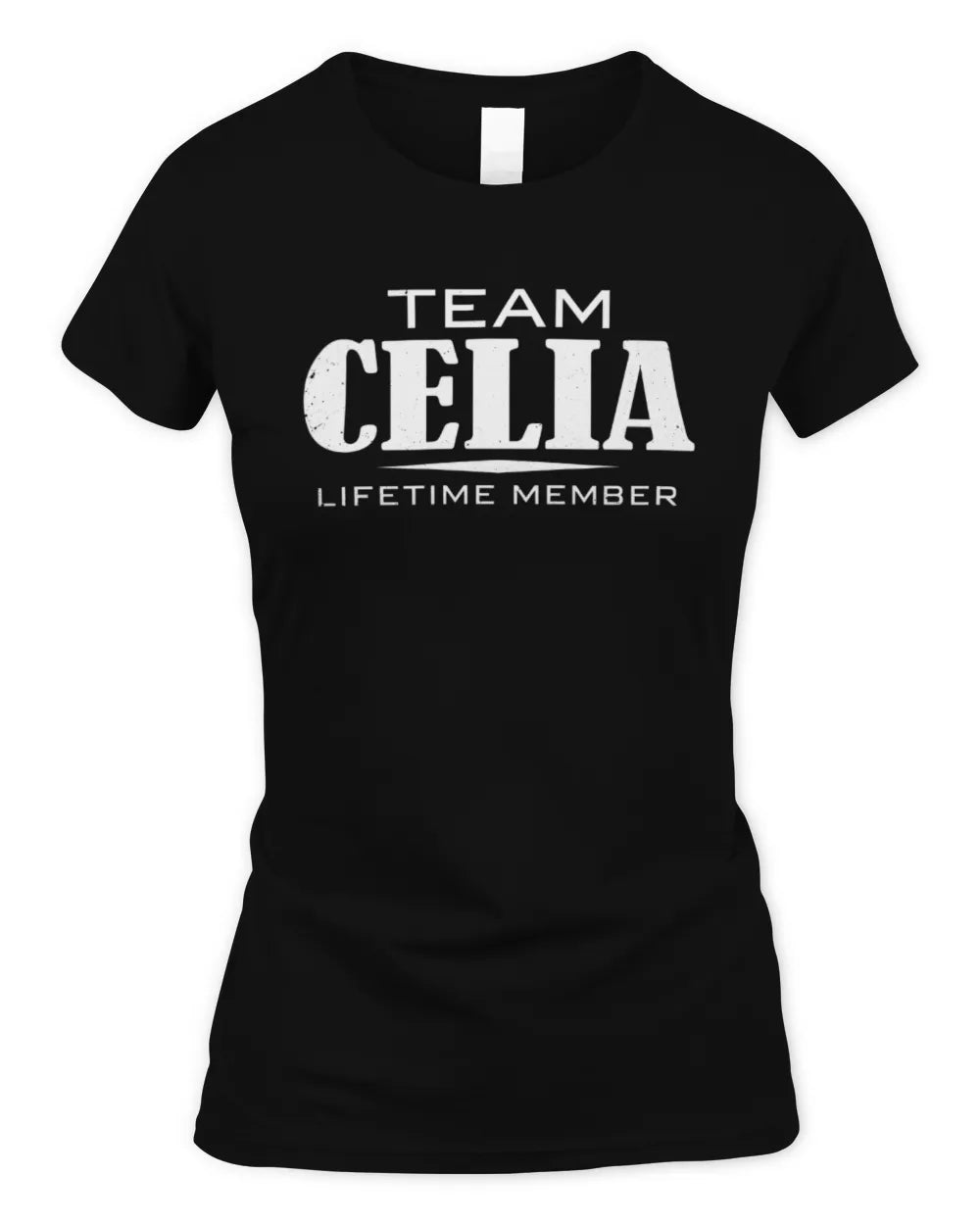 CELIA BL62-K4-128 - Personalized “Team NAME Lifetime Member” - Women's Standard T-Shirt - Black