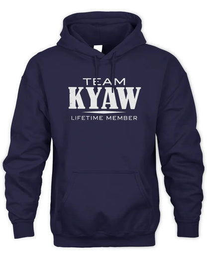 KYAW BL62-K4-128 - Personalized “Team NAME Lifetime Member” - Unisex Hoodie - Navy