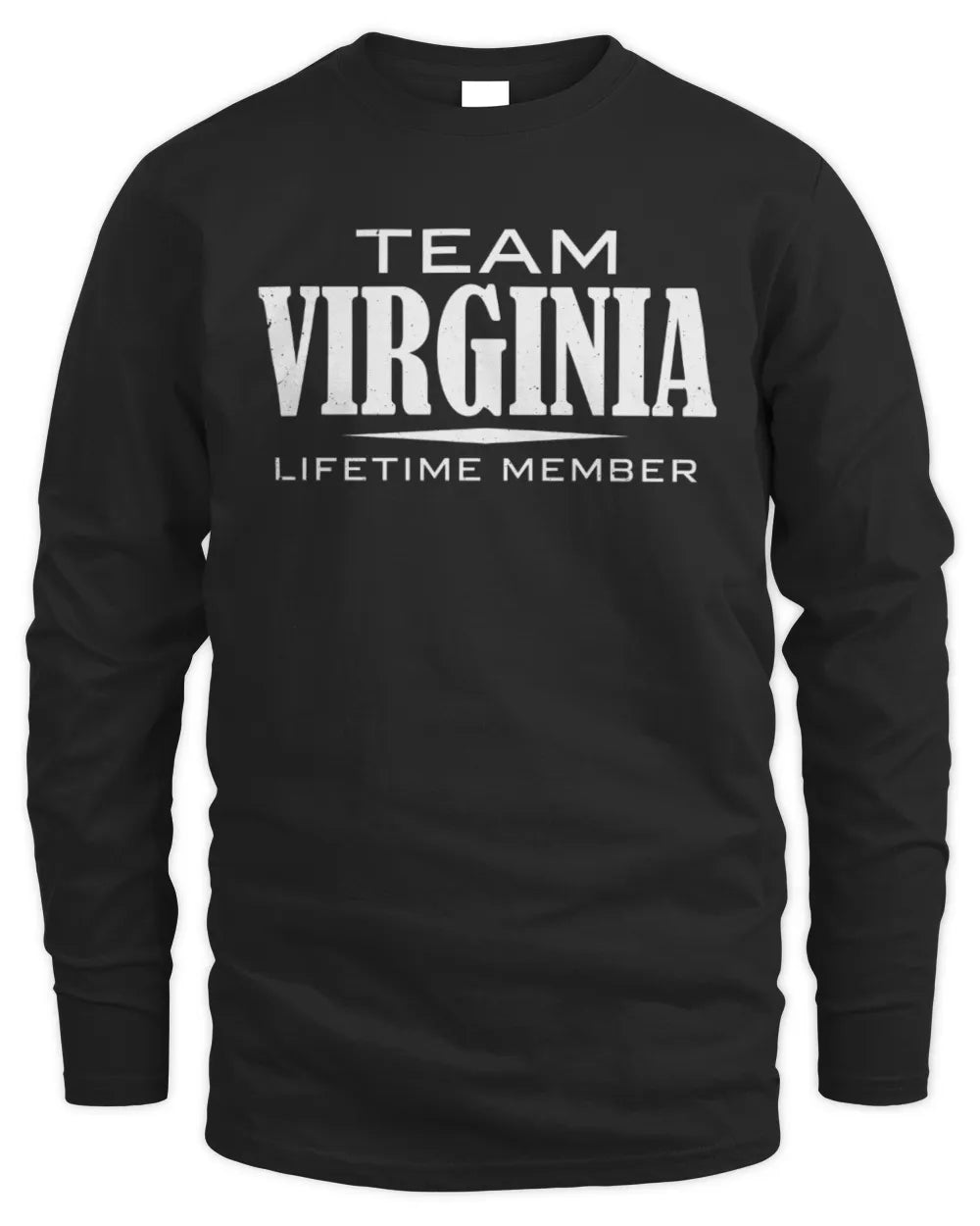 VIRGINIA BL62-K4-128 - Personalized “Team NAME Lifetime Member” - Men's Long Sleeved T-Shirt - Black