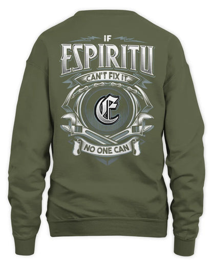 ESPIRITU AP81-K4-626 - Personalized Ahmed Quote Apparel “If Ahmed Can't Fix It, No One Can” - Unisex Sweatshirt - Military Green