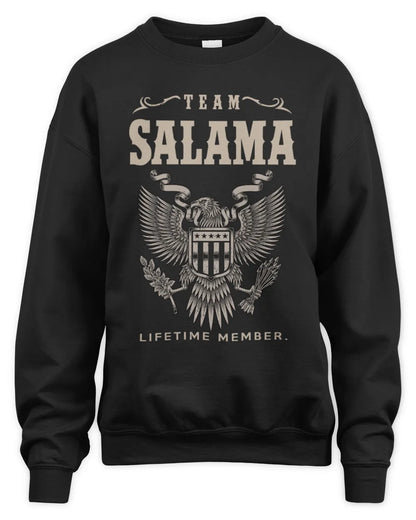 SALAMA TP06-K82 – Personalized Classic Style Apparel “Team NAME Lifetime Member” - Unisex Sweatshirt - Black