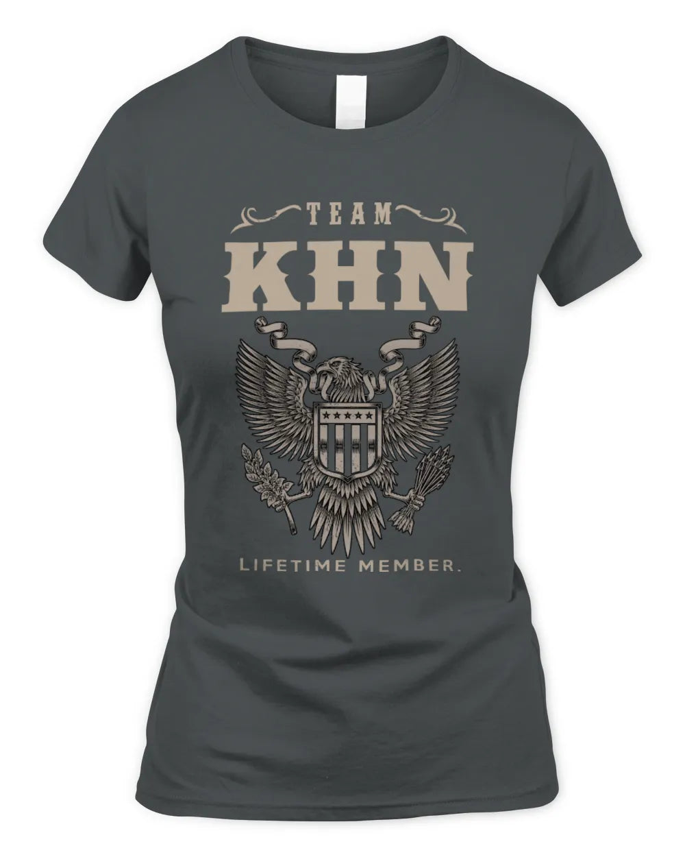 KHN TP06-K82 – Personalized Classic Style Apparel “Team NAME Lifetime Member” - Women's Standard T-Shirt - Charcoal