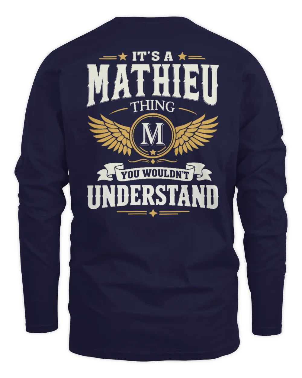 MATHIEU KT06-M008 It’s a [NAME] Thing – You Wouldn’t Understand | Personalized Vintage T-Shirt - Men's Long Sleeved T-Shirt - Navy