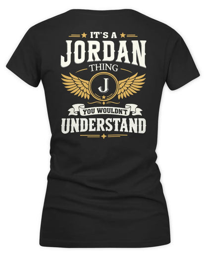 JORDAN KT06-M008 It’s a [NAME] Thing – You Wouldn’t Understand | Personalized Vintage T-Shirt - Women's V-Neck T-Shirt - Black