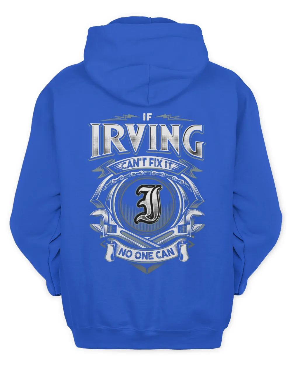IRVING AP81-K4-626 - Personalized Ahmed Quote Apparel “If Ahmed Can't Fix It, No One Can” - Unisex Hoodie - Royal