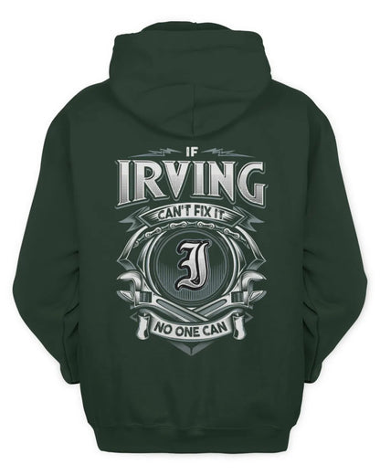 IRVING AP81-K4-626 - Personalized Ahmed Quote Apparel “If Ahmed Can't Fix It, No One Can” - Unisex Hoodie - Forest Green