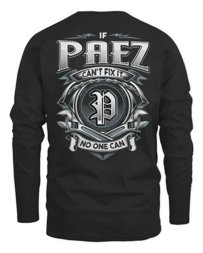 PAEZ AP81-K4-626 - Personalized Ahmed Quote Apparel “If Ahmed Can't Fix It, No One Can” - Men's Long Sleeved T-Shirt - Black