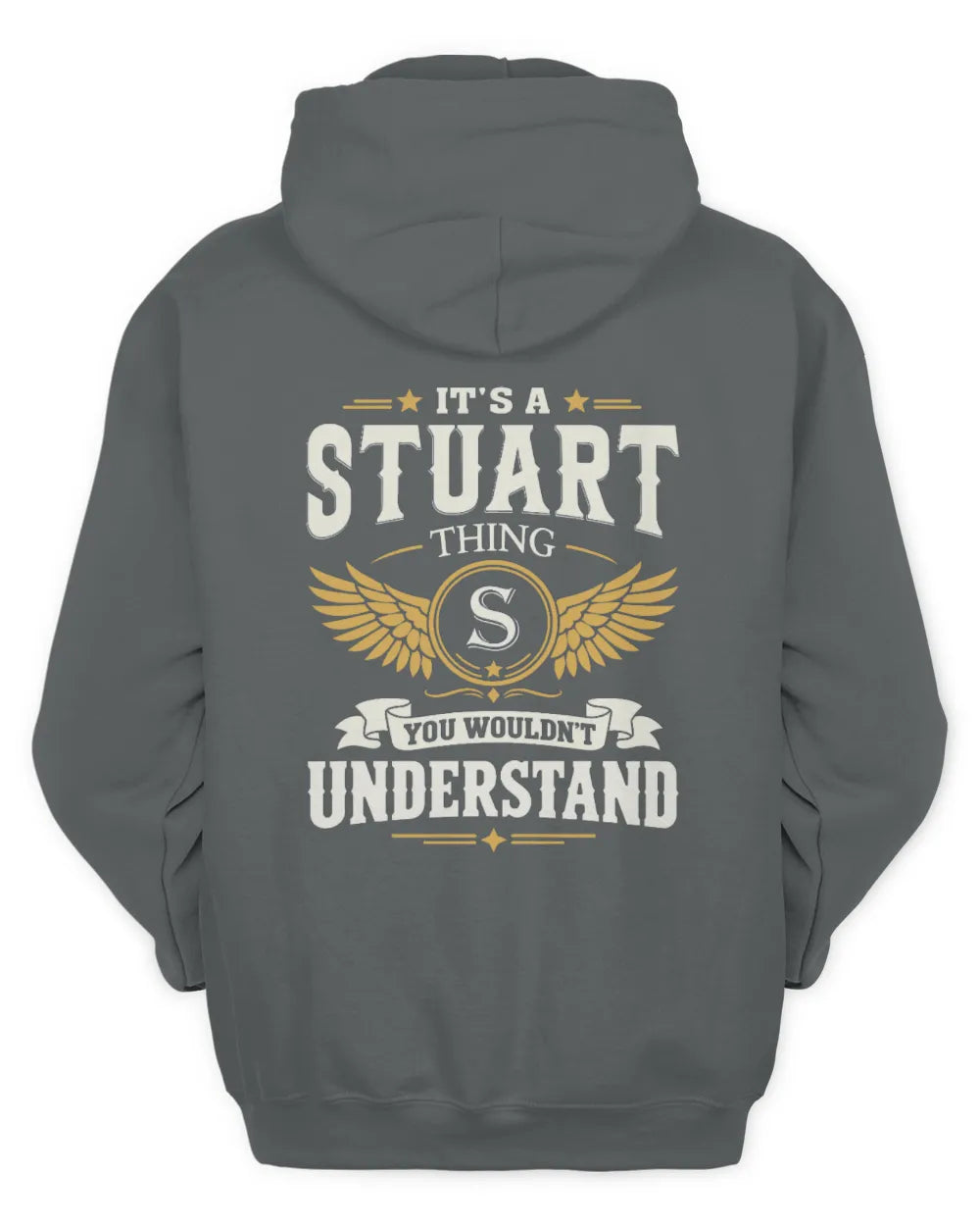 STUART KT06-M008 It’s a [NAME] Thing – You Wouldn’t Understand | Personalized Vintage T-Shirt - Unisex Hoodie - Charcoal