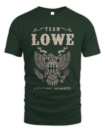 LOWE TP06-K82 – Personalized Classic Style Apparel “Team NAME Lifetime Member” - Unisex Standard T-Shirt - Forest Green