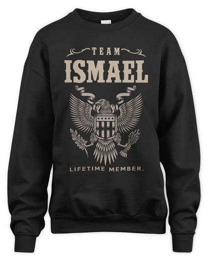 ISMAEL TP06-K82 – Personalized Classic Style Apparel “Team NAME Lifetime Member” - Unisex Sweatshirt - Black